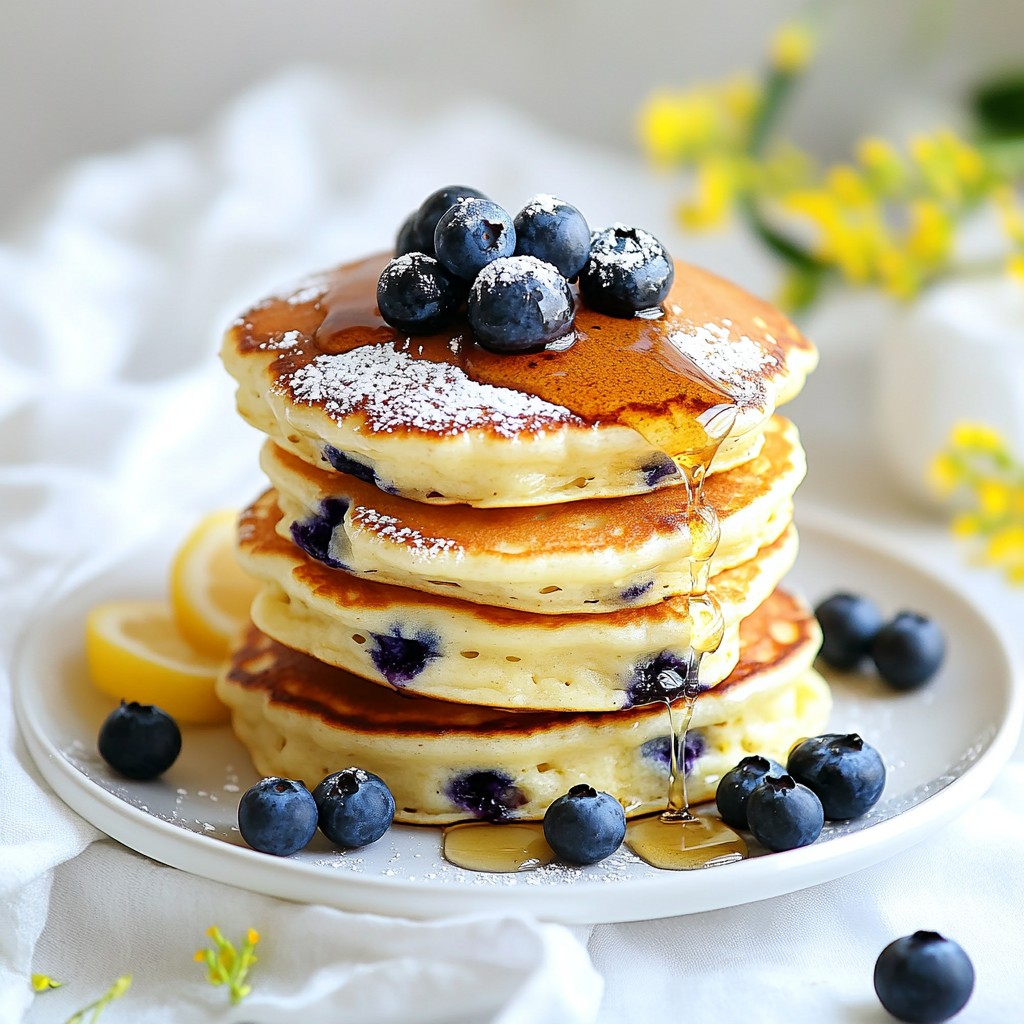 Blaubeer Zitronen Ricotta Pfannkuchen Leckereien