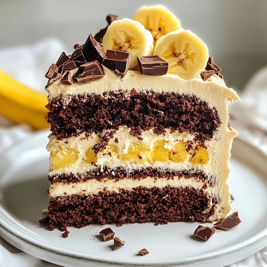 Saftiger Schokoladenkuchen mit Bananencreme Rezept
