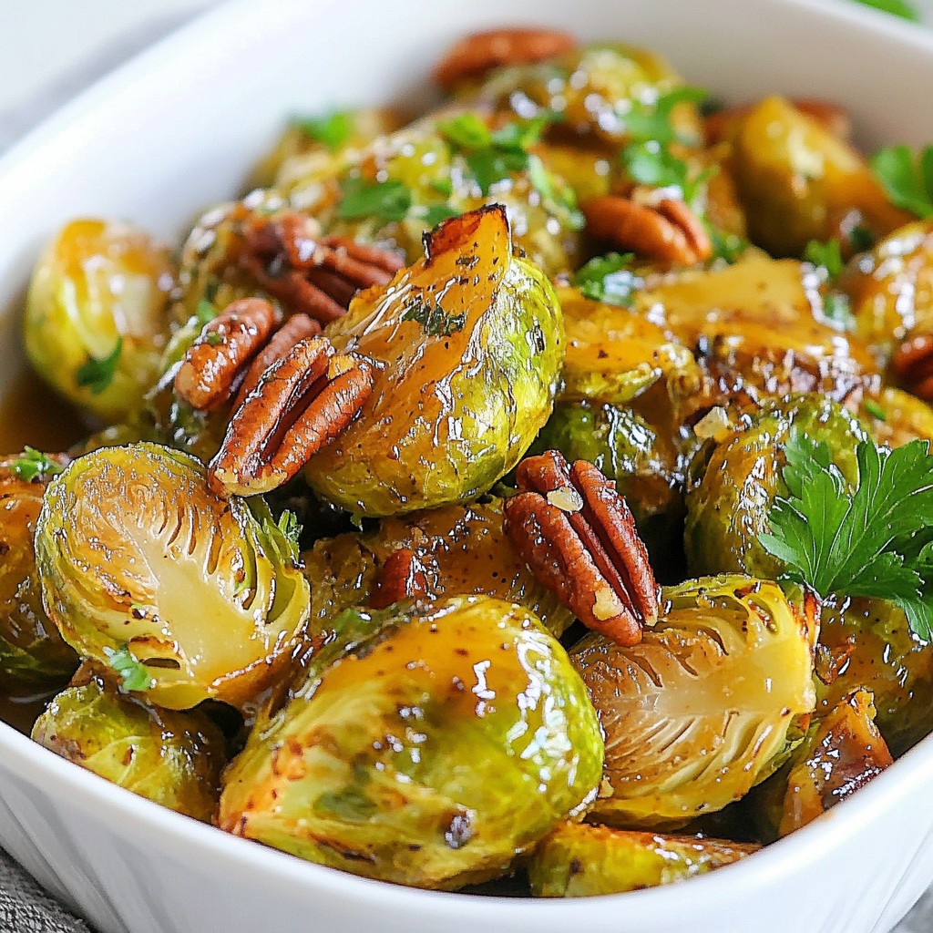 Maple Dijon Roasted Brussels Sprouts Köstliche Beilage