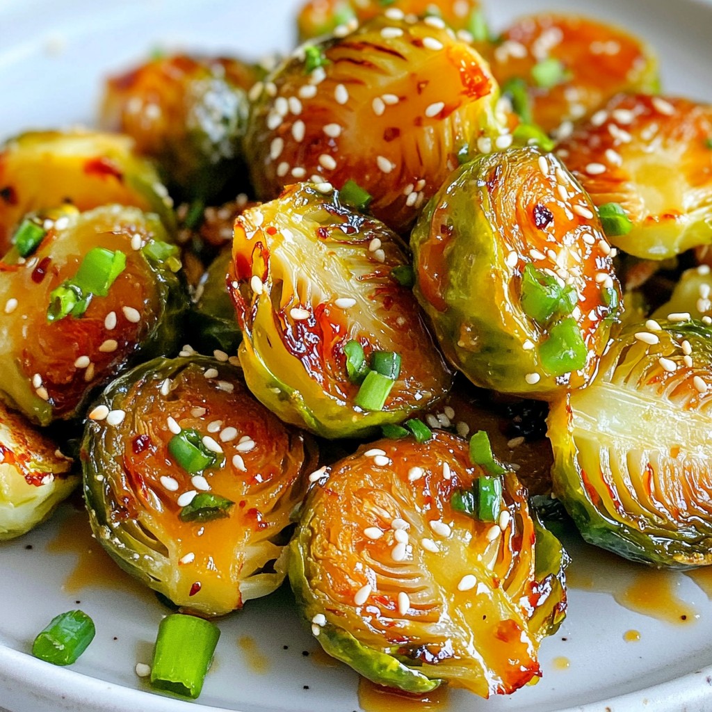 Honig Sriracha Rosenkohl Einfach und Lecker Rezept