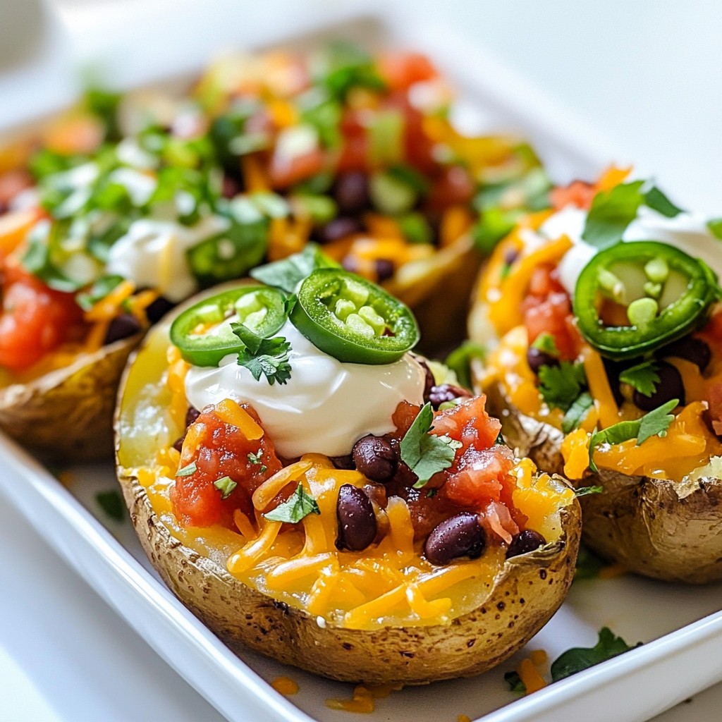 Loaded Nacho Potato Skins Einfaches und leckeres Rezept