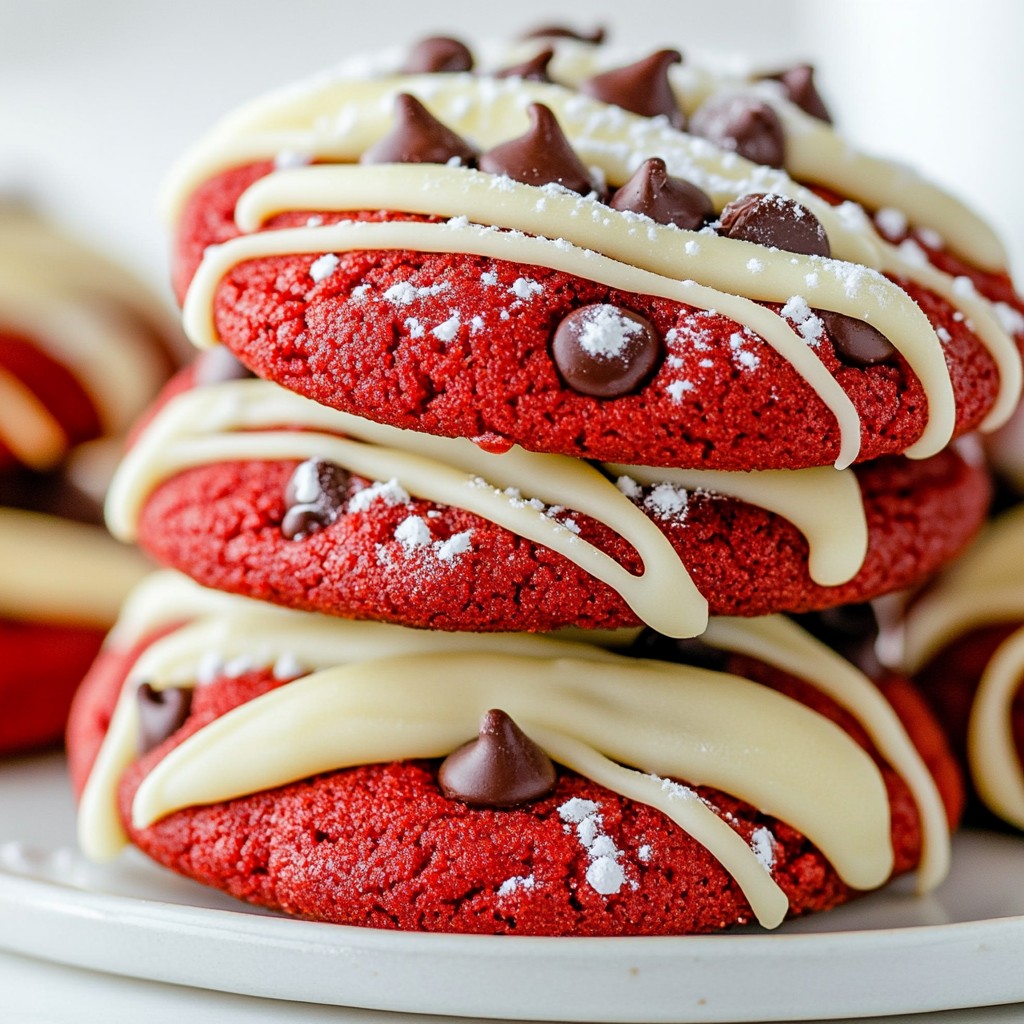 Red Velvet Cake Mix Cookies einfache und leckere Rezept