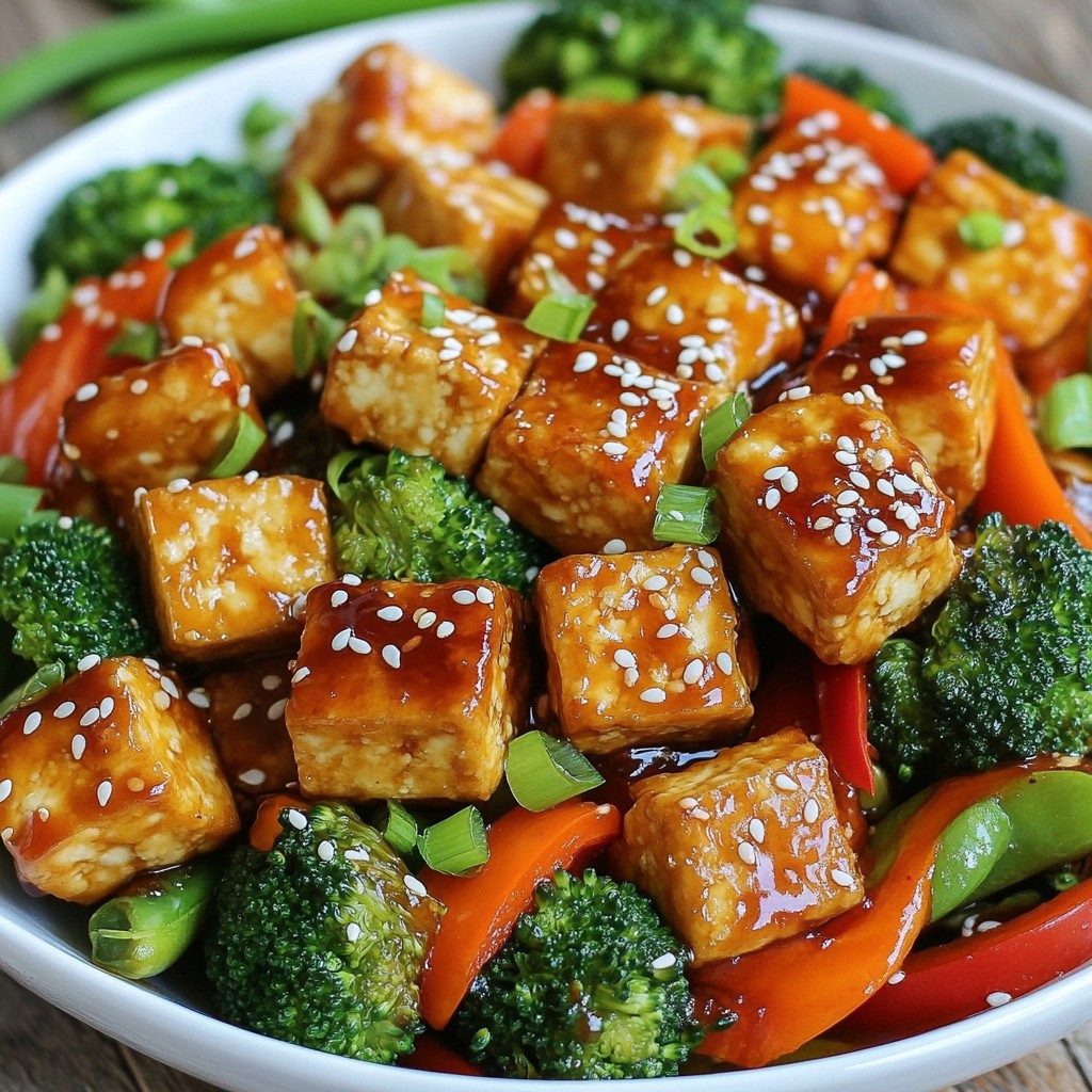 Crispy Sesame Tofu Stir Fry Einfaches und gesundes Gericht