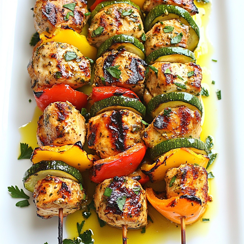 Griechischer Joghurt mariniert Hähnchen Kebabs lecker