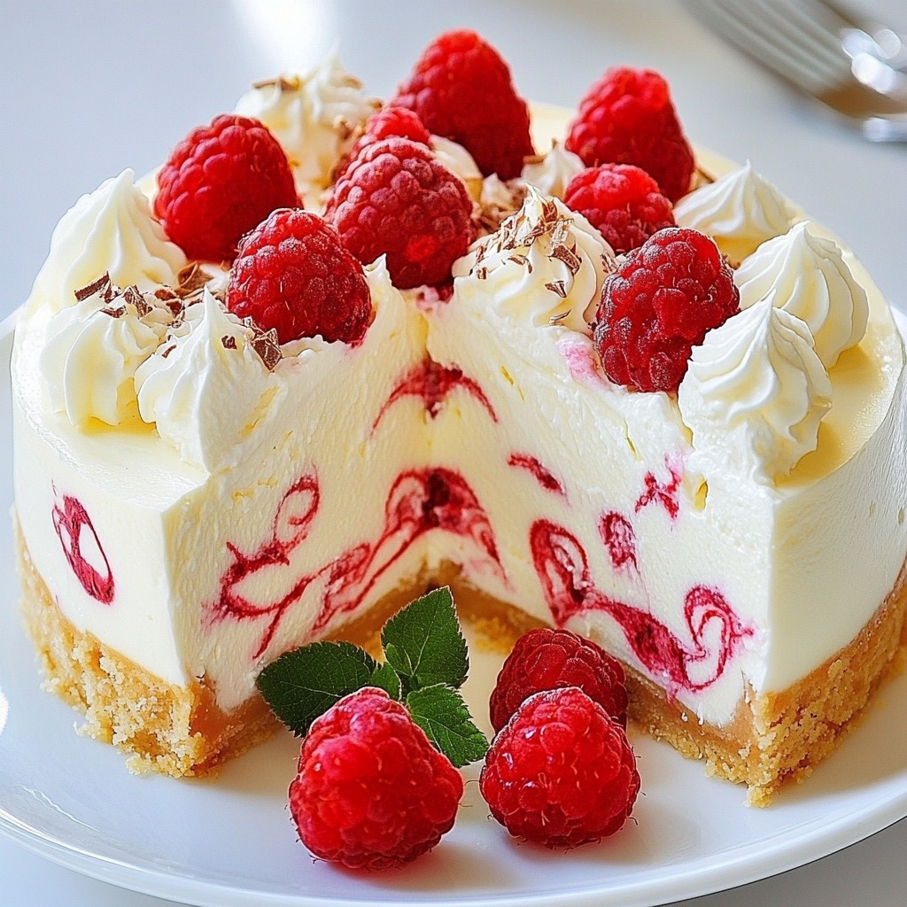 Weiße Schokoladen-Himbeerkäsekuchen Genuss pur