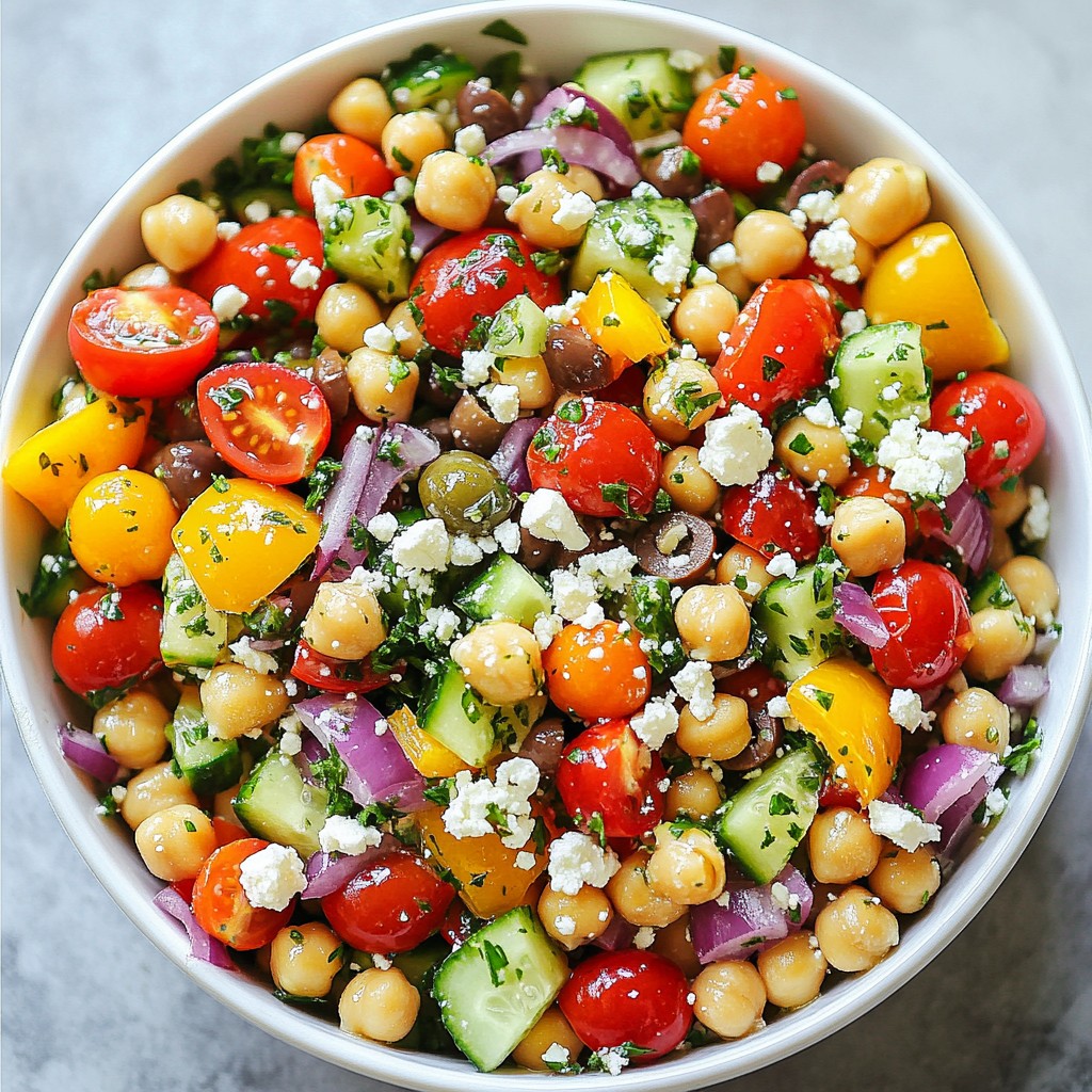 Griechischer Kichererbsensalat Frisch und Nahrhaft