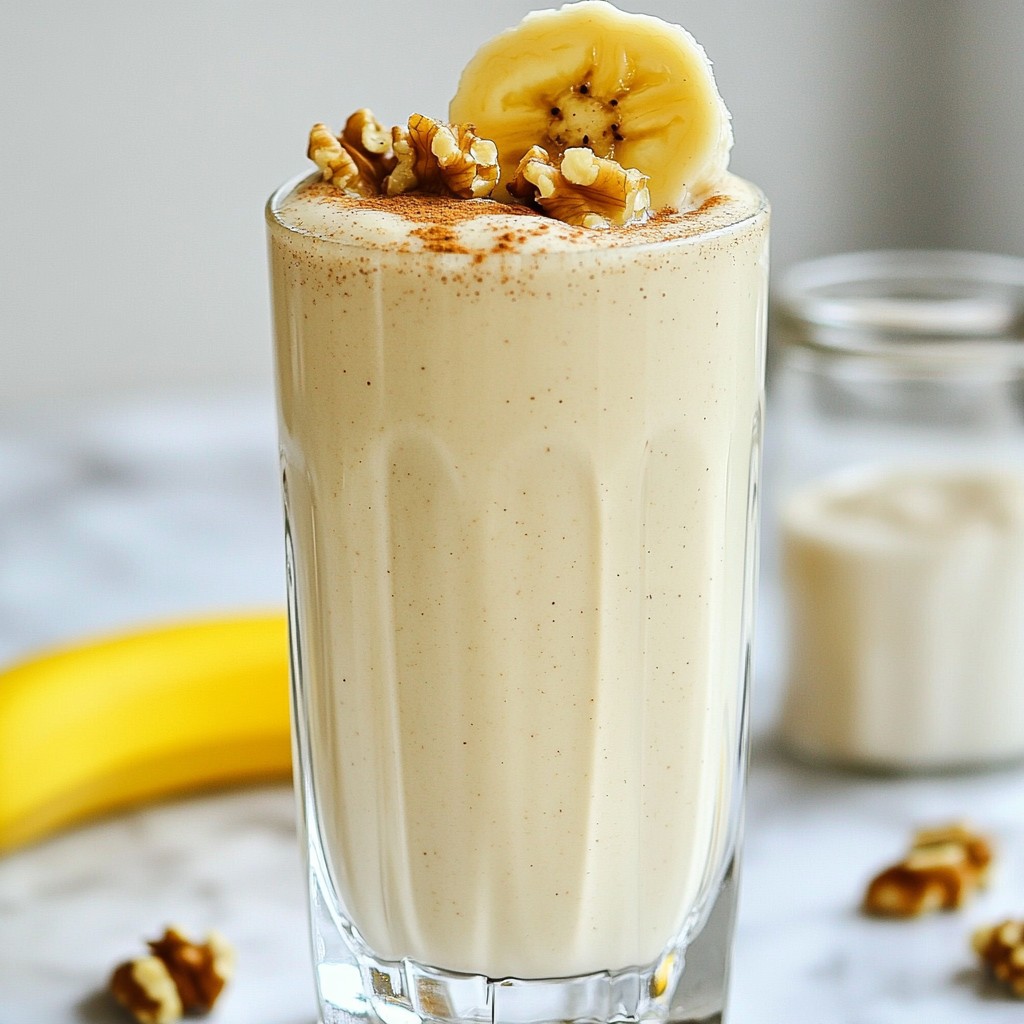 Banana Nut Protein Smoothie Einfach und Nahrhaft