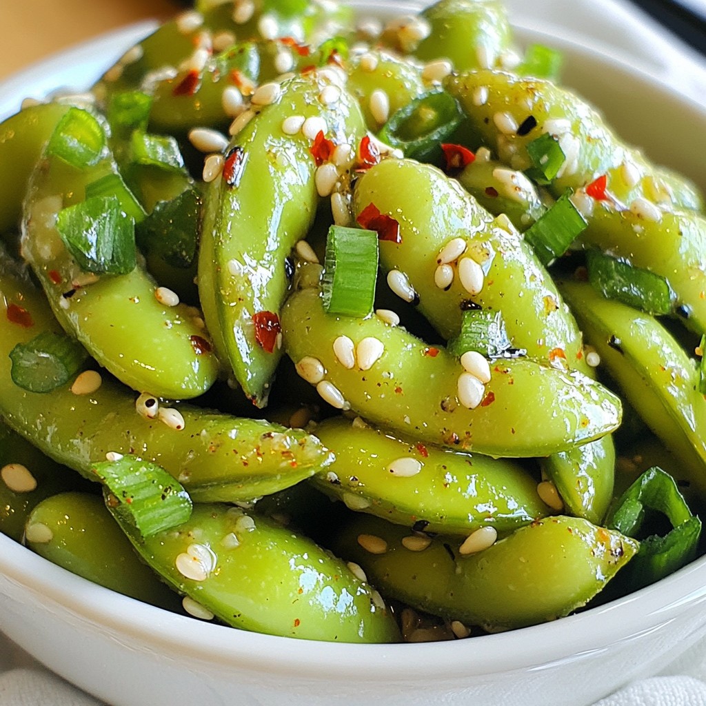 Würzige Knoblauch-Edamame Einfaches Rezept für Genuss