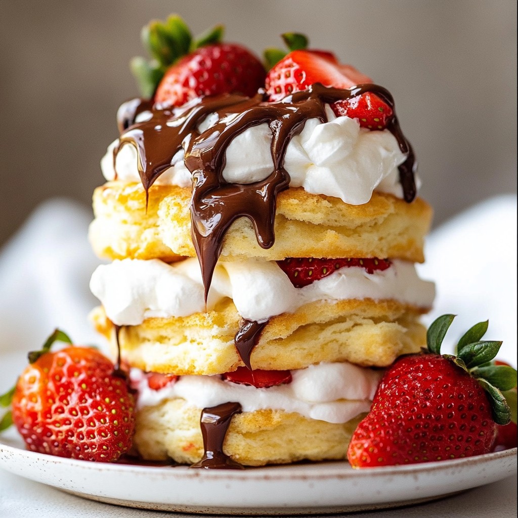 Schokoladengetauchte Erdbeer-Kurzgebäcke lecker genießen