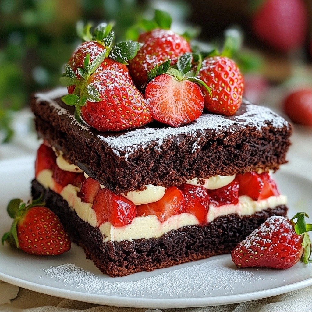 Schokoladenkuchen mit Frischer Erdbeerfüllung Genießen