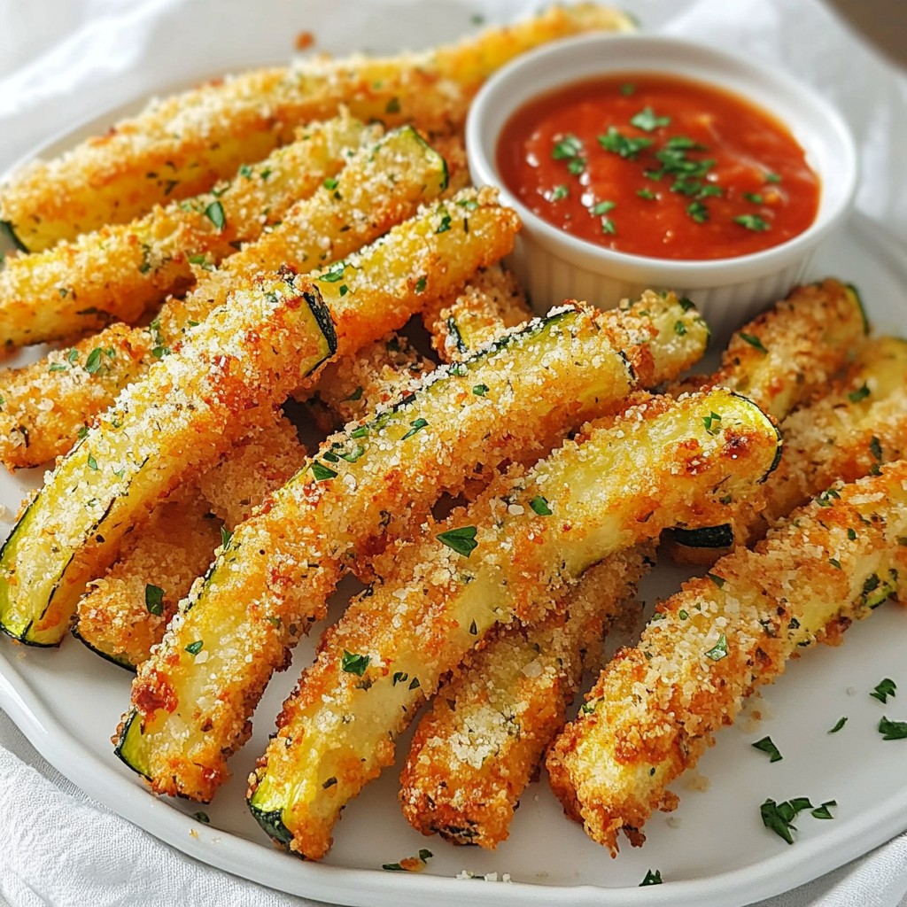 Crispy Parmesan Zucchini Fries Einfache und Leckereien