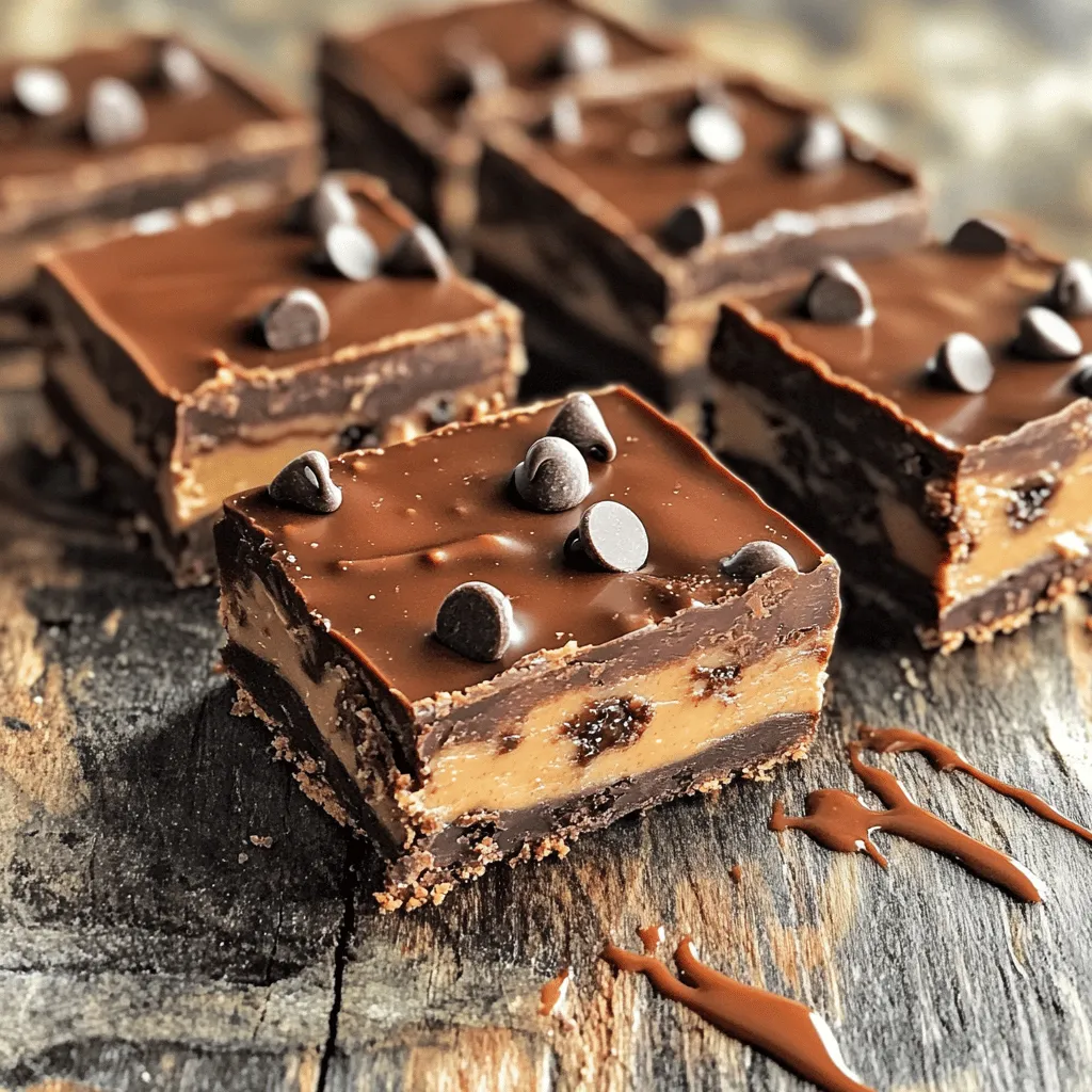 No-Bake Chocolate Peanut Butter Bars Leckerer Snack